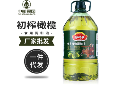 植物橄榄油5升/桶商超货源清香型高温压榨食用调和油厂价一件代发图3