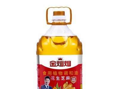 金灿灿 食用油 物理压榨调和油 花生芝麻油调和油5L 厂家直销图2