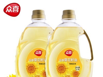 众喜2.5L葵花籽油物理压榨植物油食用油家用送礼图3