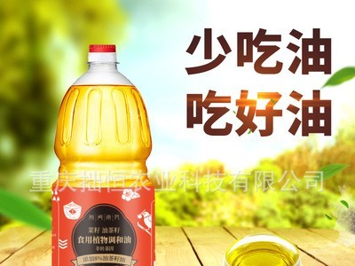 陇间柒月 物理低温冷榨山茶油 菜籽油茶籽食用植物调和油1.8L图2