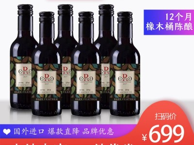 厂家直销低价批发红酒礼盒装干红葡萄酒187ml红酒可提供OEM贴牌图4